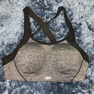 VSX gray sports bra